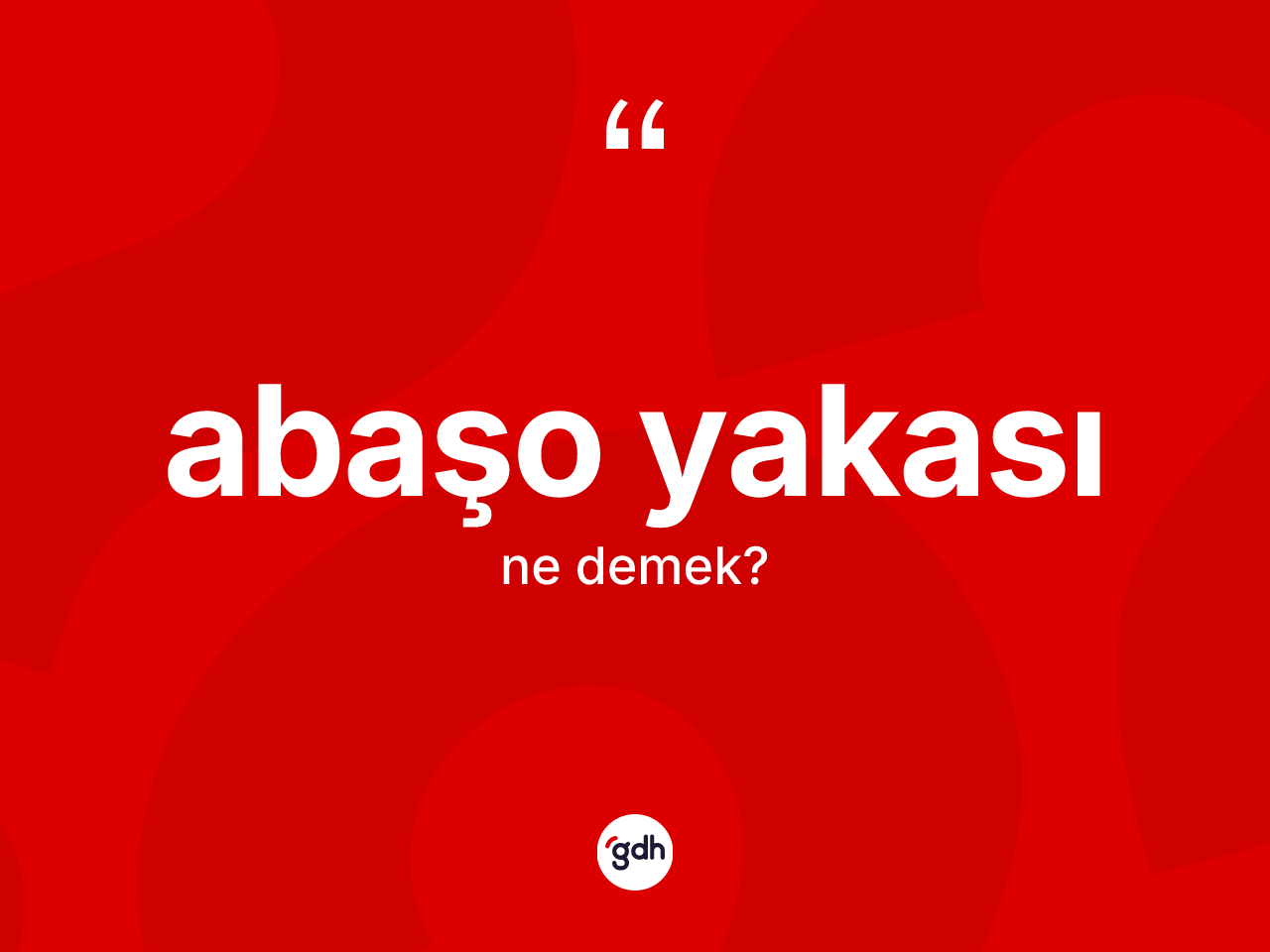Abaşo yakası ne demek? Abaşo yakası kelimesinin kaç farklı anlamı var?