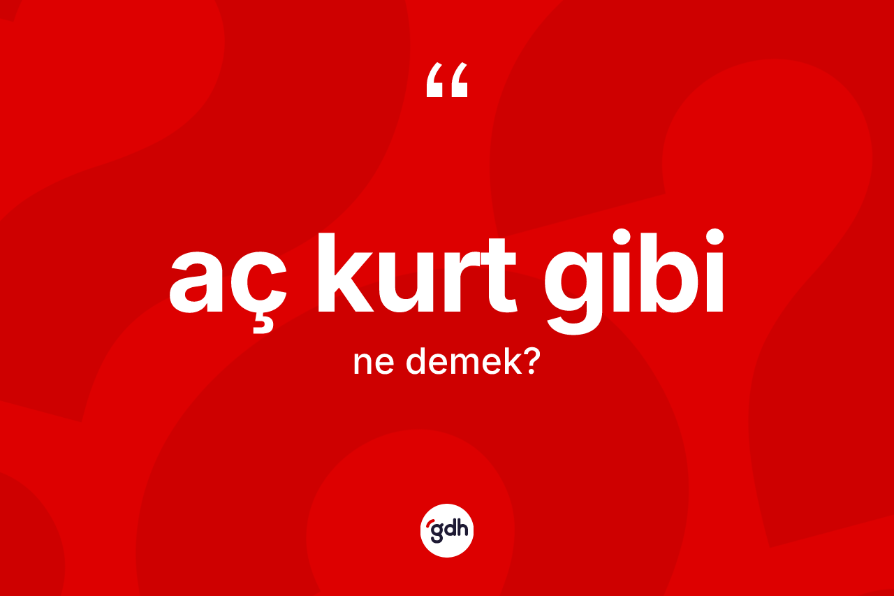 Aç kurt gibi ifadesinin kısaca anlamı nedir?