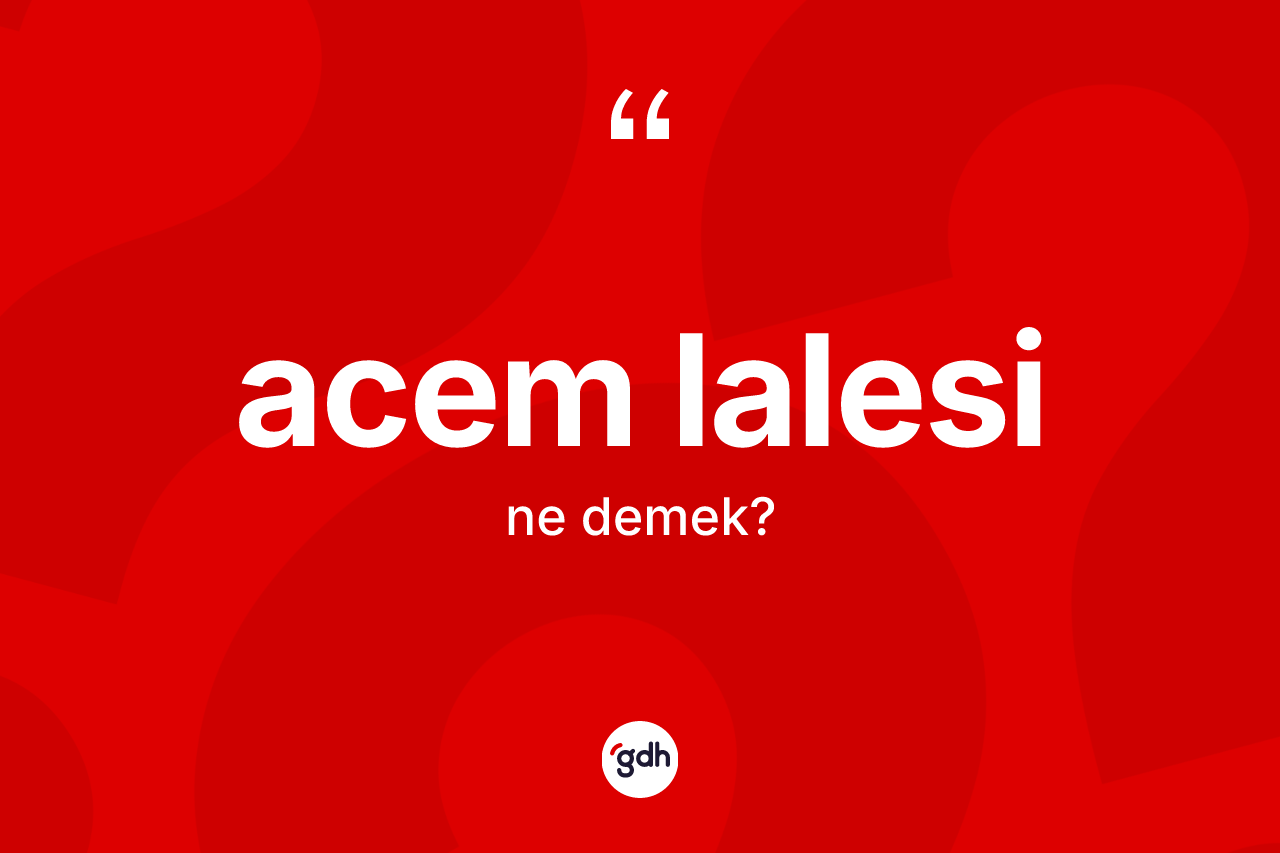Acem lalesi kelimesinin sözlükteki tanımı nedir?