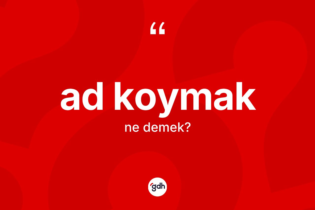 Ad koymak ifadesinin tanımı nedir? Ad koymak ifadesi nerede kullanılır?