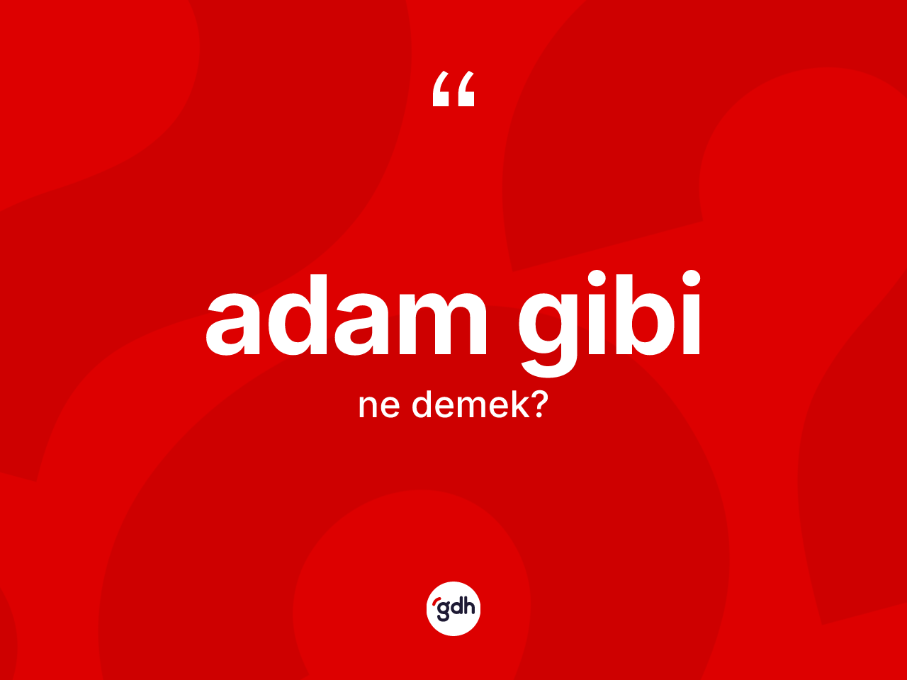 Adam gibi nedir? Adam gibi ifadesinin kaç farklı anlamı var?