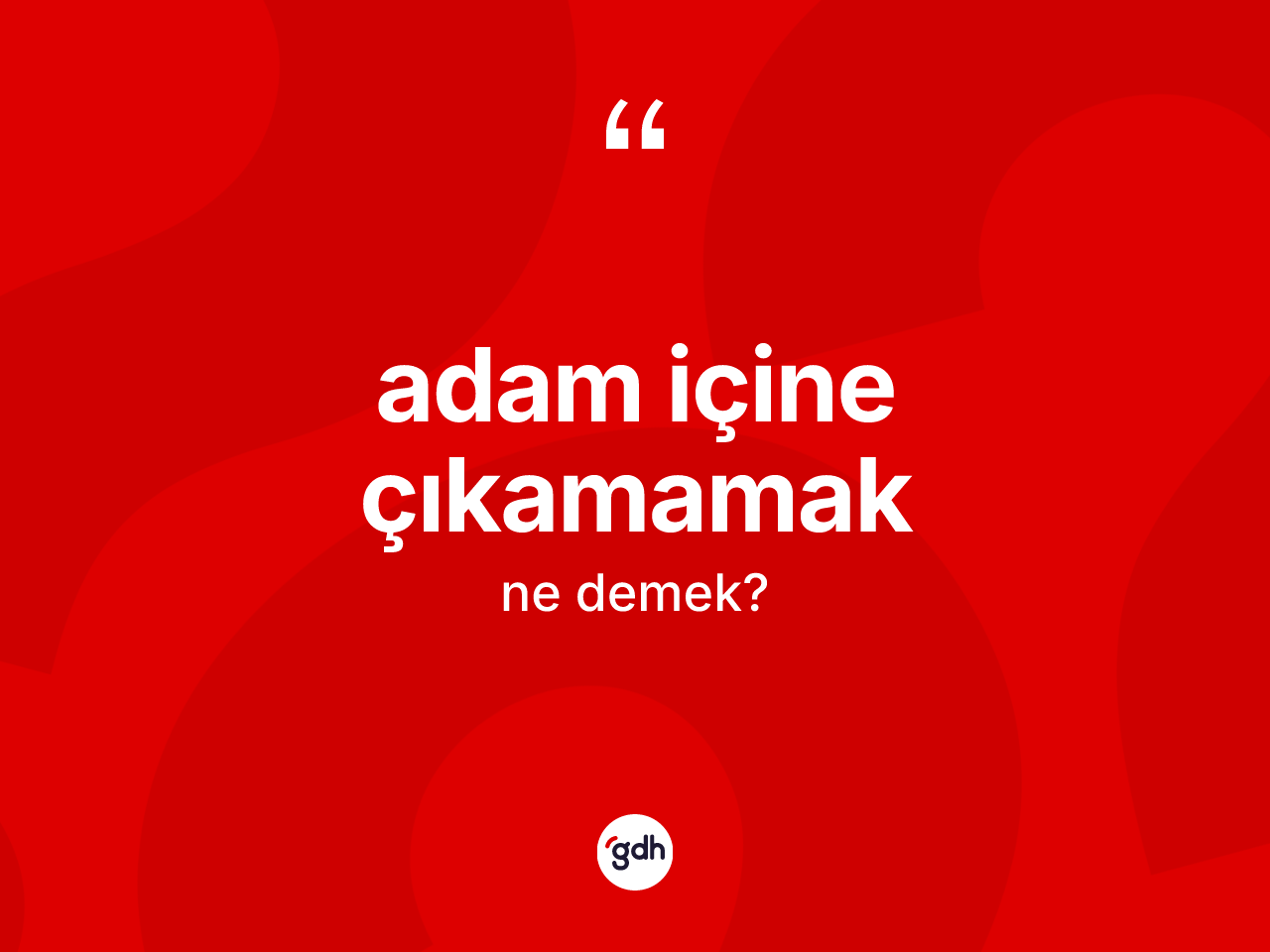 Adam içine çıkamamak sözü ne demektir? Adam içine çıkamamak ifadesi nerede kullanılır?