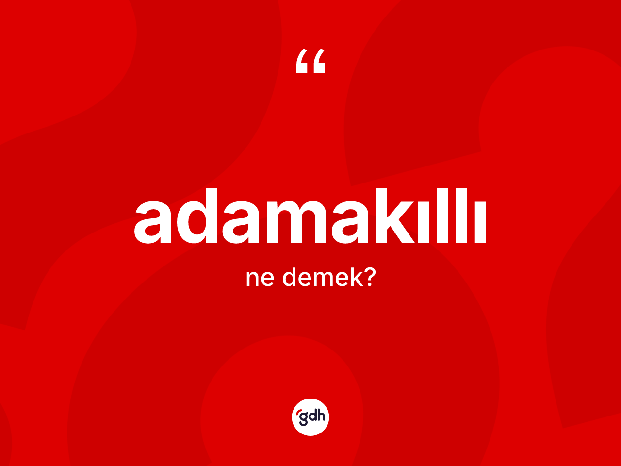Adamakıllı kelimesi nedir? Adamakıllının TDK'ya göre anlamı nedir?