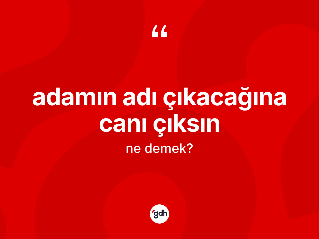 Adamın adı çıkacağına canı çıksın ifadesinin kısaca anlamı nedir? Adamın adı çıkacağına canı çıksın ifadesinin sözlük anlamı nedir?