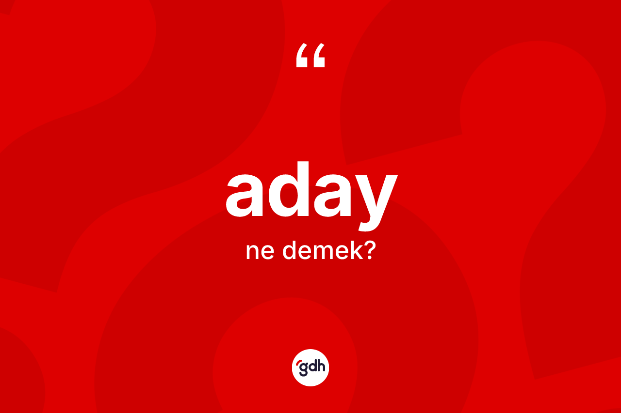 Aday kelimesi ne anlama gelir? Adayın kısaca tanımı nedir?
