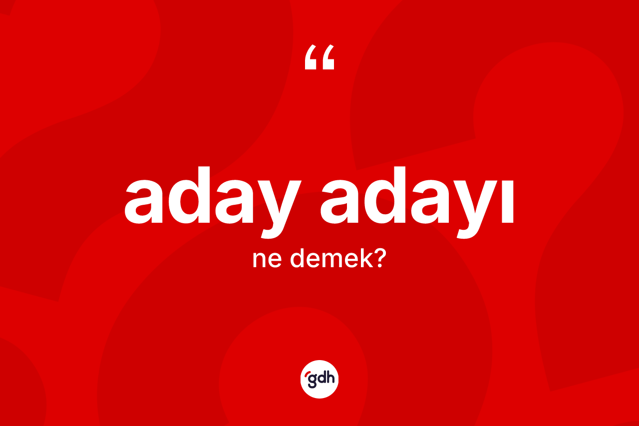 Aday adayı ne demek? Aday adayı kelimesinin TDK'ya göre açıklaması nedir?