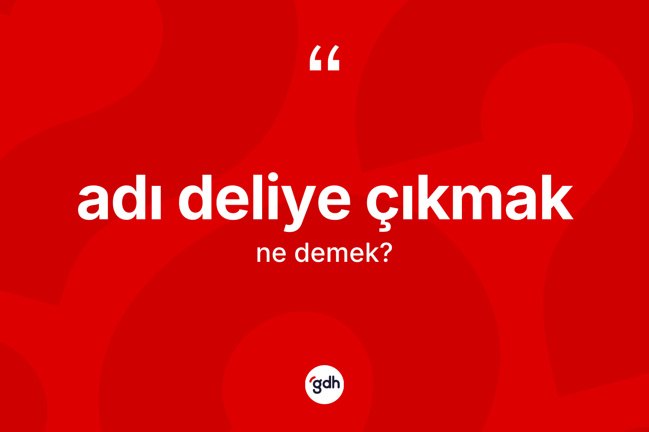 Adı deliye çıkmak ifadesi ne demek? Adı deliye çıkmak ifadesi nerede kullanılır?