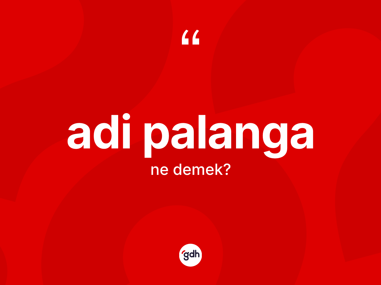 Adi palanga kelimesinin anlamı nedir? Adi palanga kelimesinin TDK'ya göre açıklaması nedir?