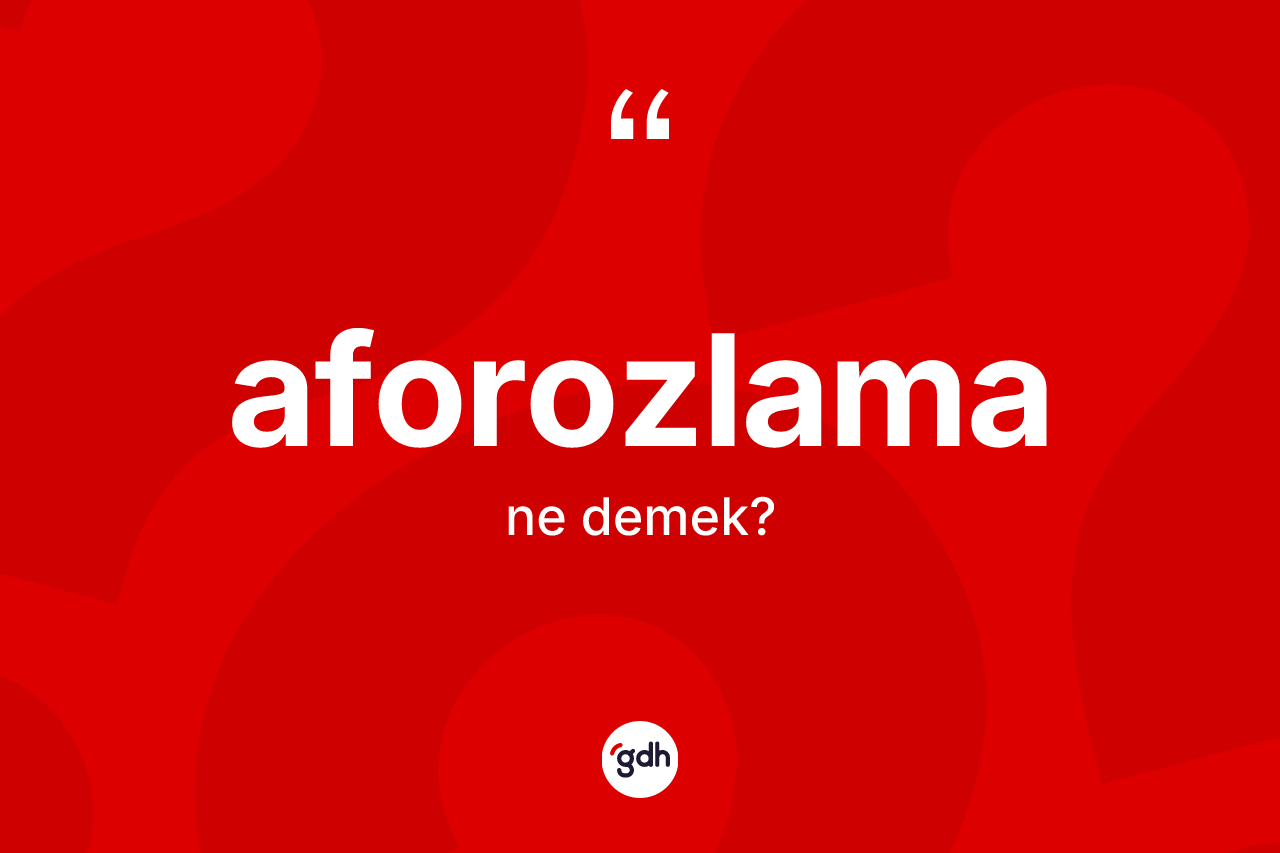 Aforozlama ne anlama gelir? Aforozlamanın TDK'ya göre anlamı nedir?
