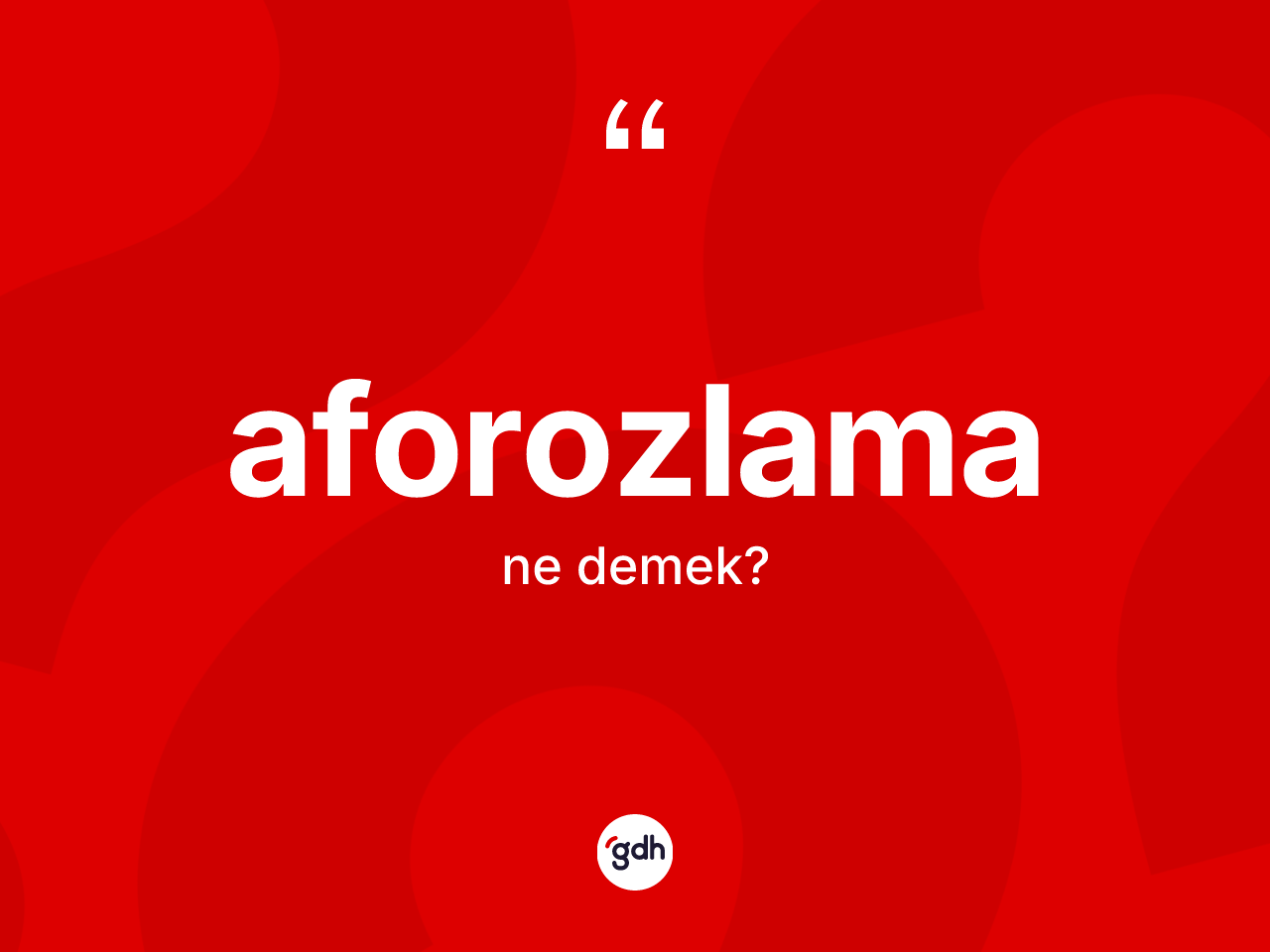 Aforozlama ne anlama gelir? Aforozlamanın TDK'ya göre anlamı nedir?