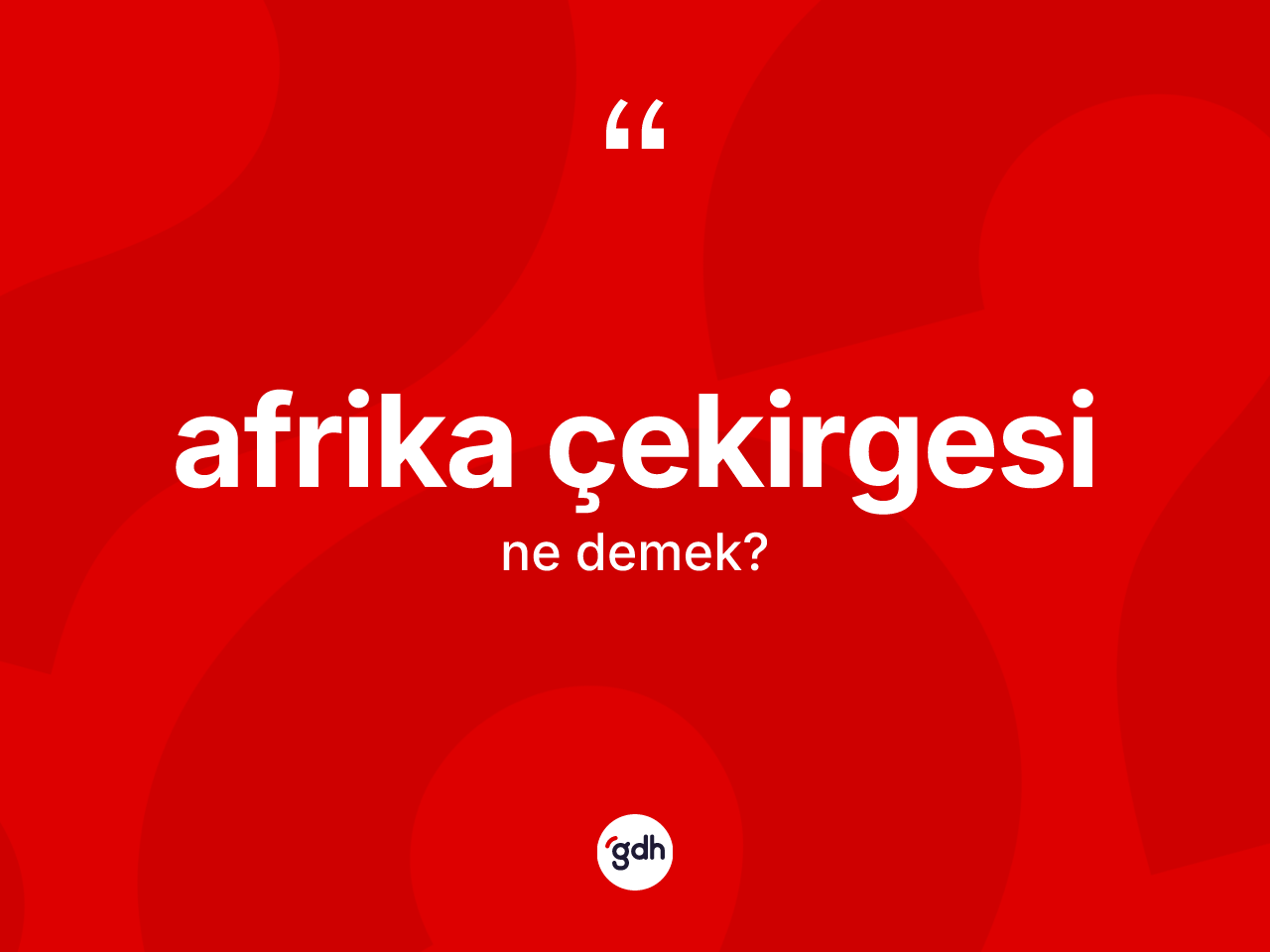 Afrika çekirgesi kelimesinin tanımı nedir? Afrika çekirgesi kelimesinin kaç farklı anlamı var?