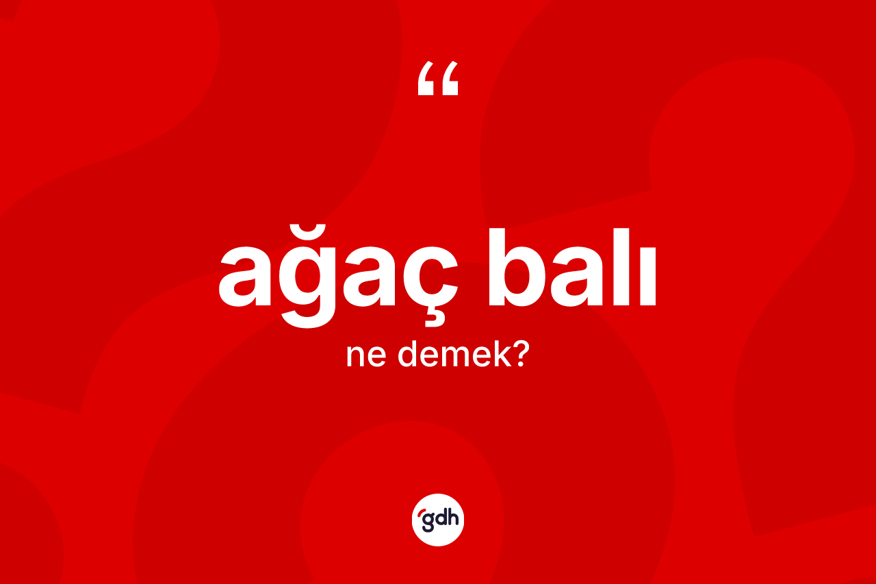 Ağaç balı kelimesinin tanımı nedir?