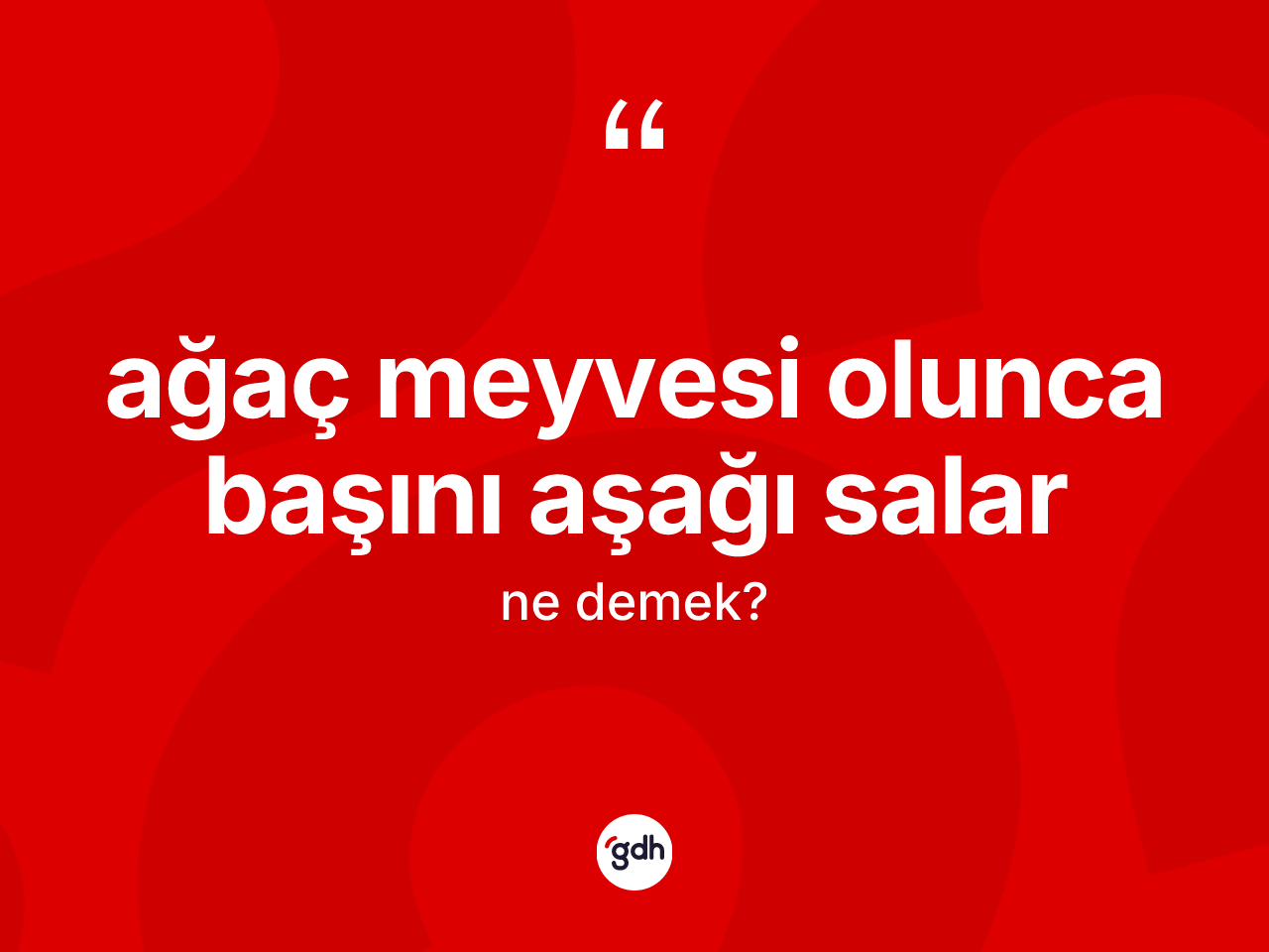 Ağaç meyvesi olunca başını aşağı salar ifadesinin anlamı nedir? Ağaç meyvesi olunca başını aşağı salar ifadesinin kaç farklı anlamı var?