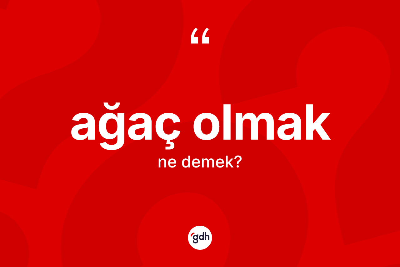 Ağaç olmak sözü neyi anlatır?
