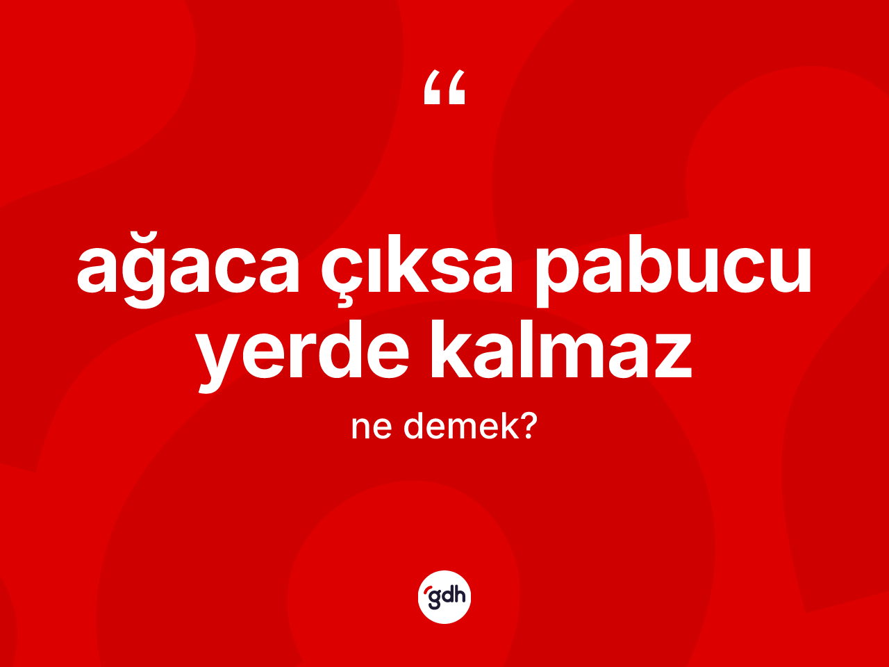 Ağaca çıksa pabucu yerde kalmaz sözü ne demek? Ağaca çıksa pabucu yerde kalmaz sözü hangi durumlarda kullanılır?