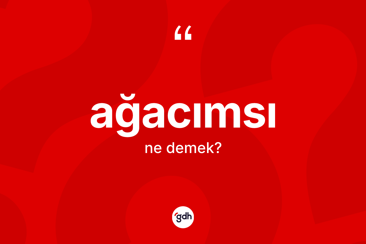 Ağacımsı kelimesinin anlamı nedir?