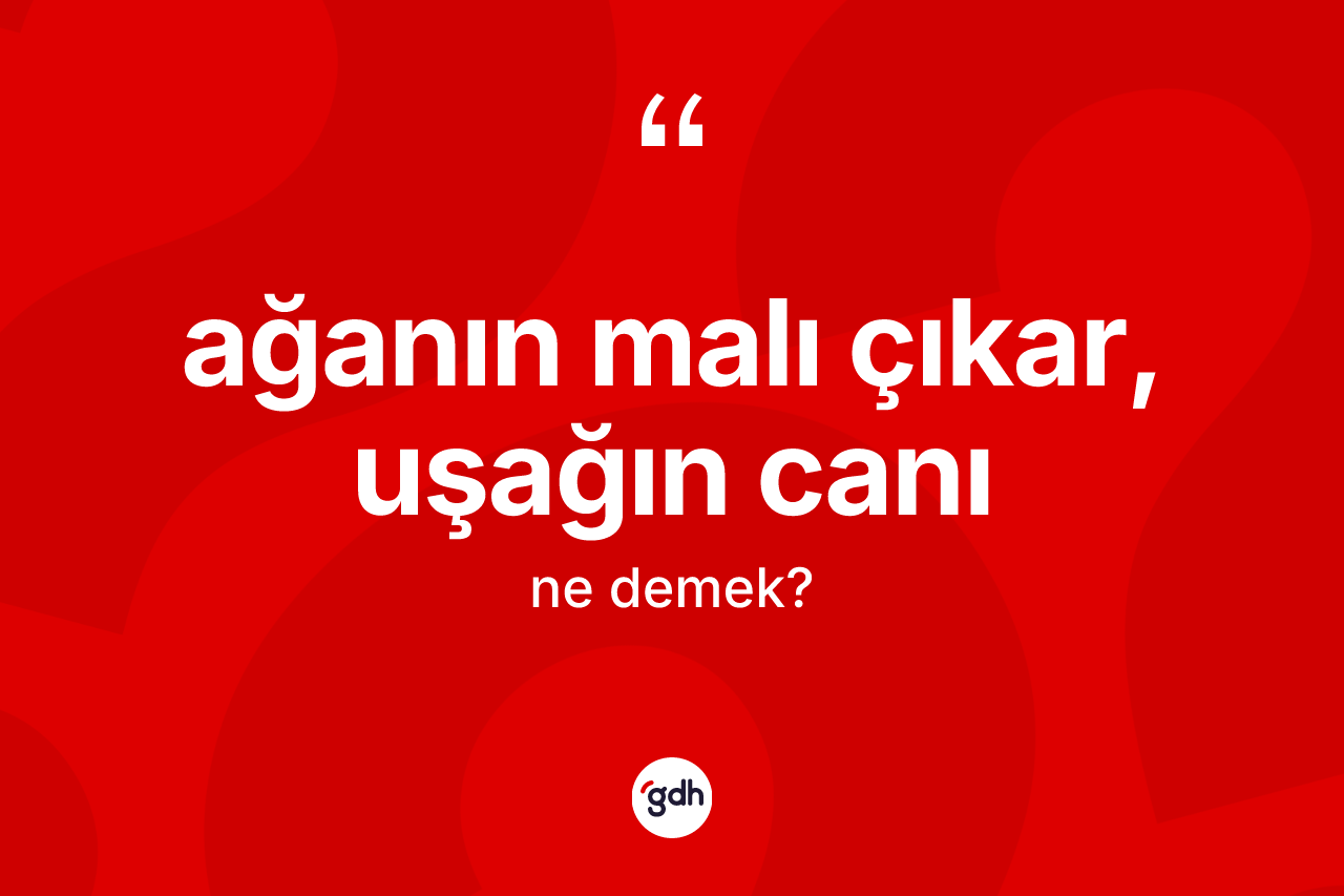 Ağanın malı çıkar, uşağın canı ne demek?