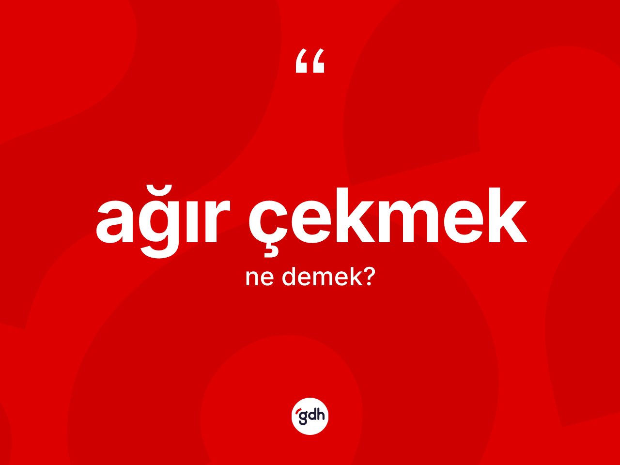 Ağır çekmek ne demektir? Ağır çekmek ifadesi nerede kullanılır?