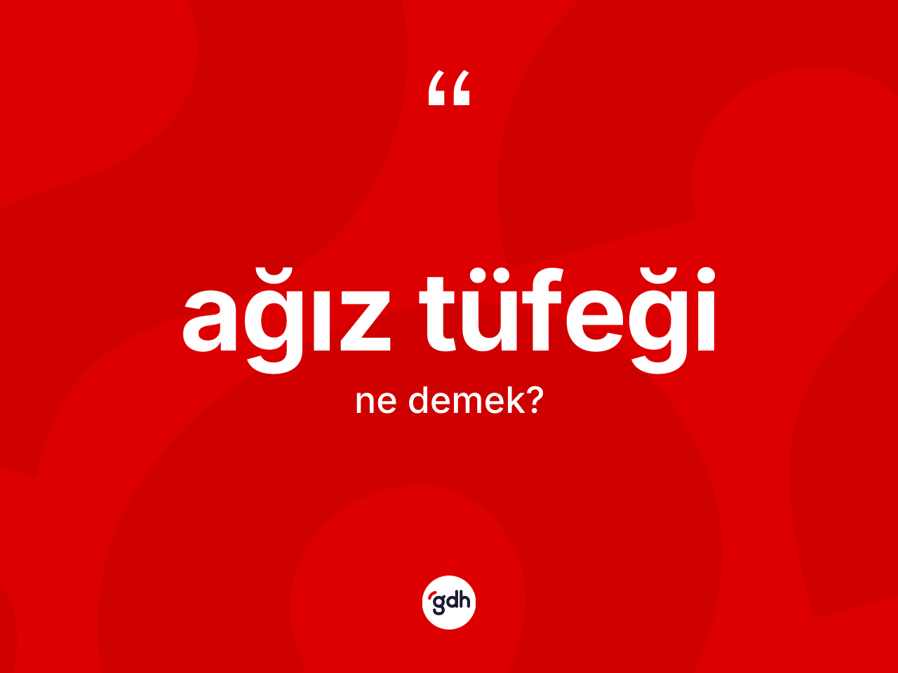 Ağız tüfeği kelimesinin anlamı nedir? Ağız tüfeği kelimesinin özellikleri nelerdir?