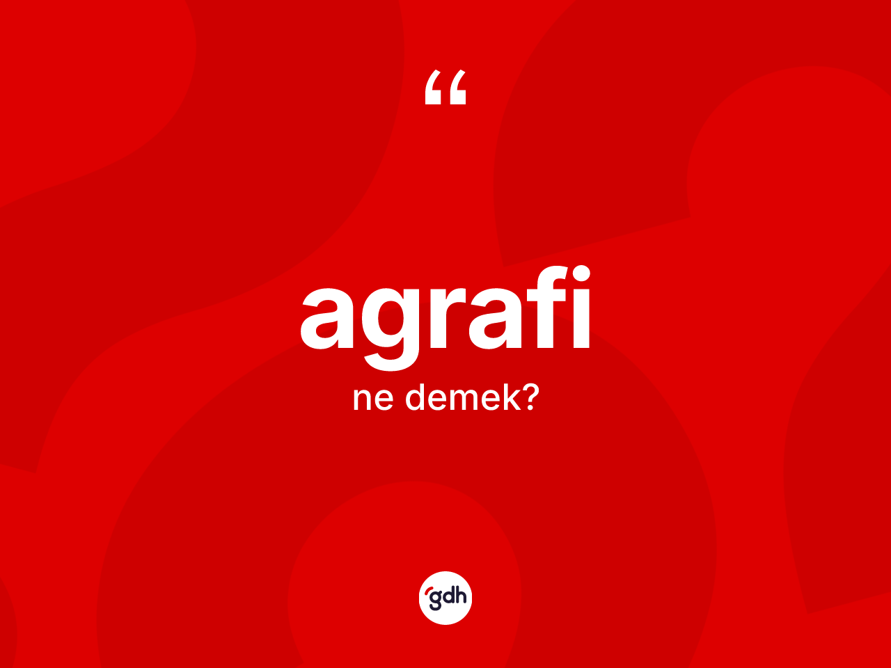 Agrafi nedir? Agrafinin kısaca tanımı nedir?