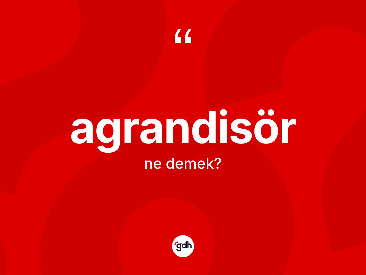 Agrandisör kelimesinin anlamı nedir? Agrandisörün TDK'ya göre anlamı nedir?