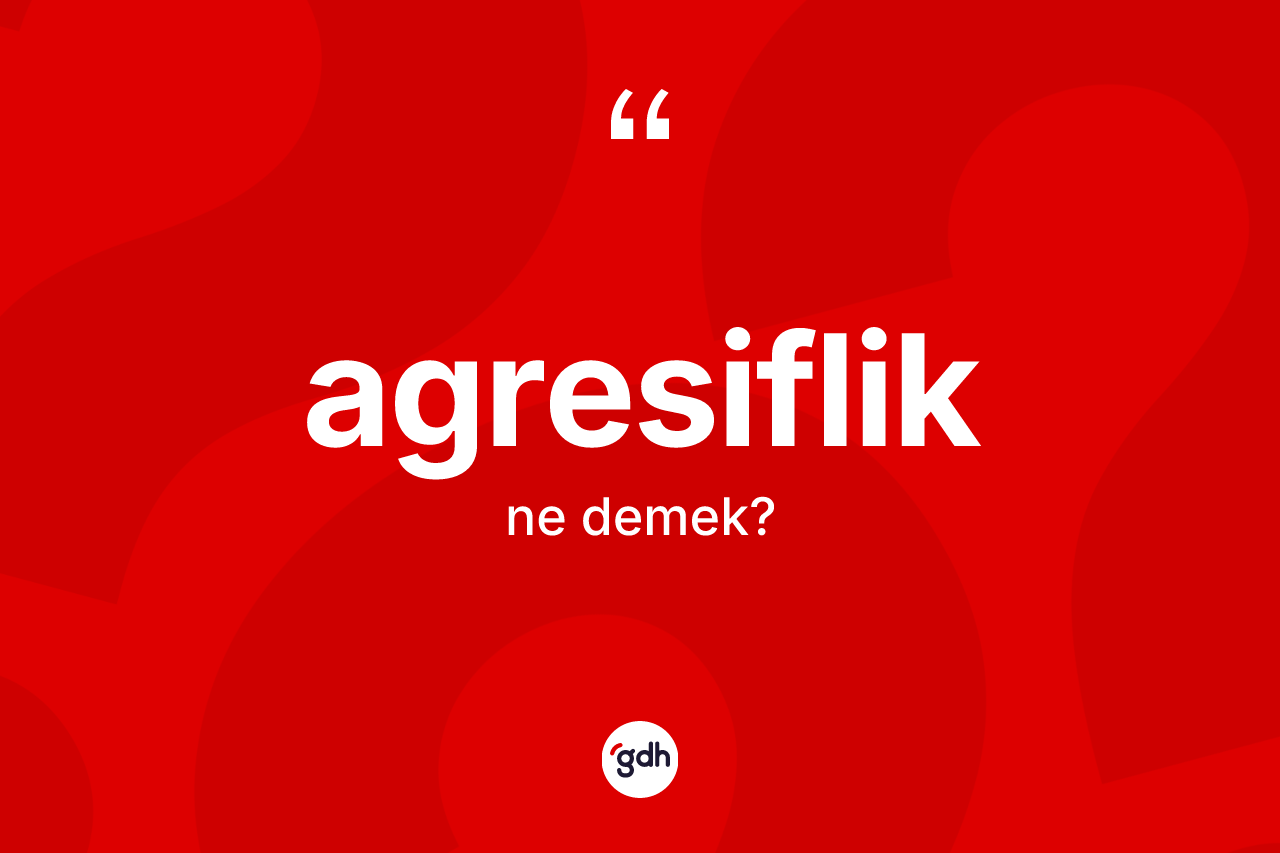 Agresiflik kelimesi ne demek? Agresifliğin sözlükteki anlamı nedir?