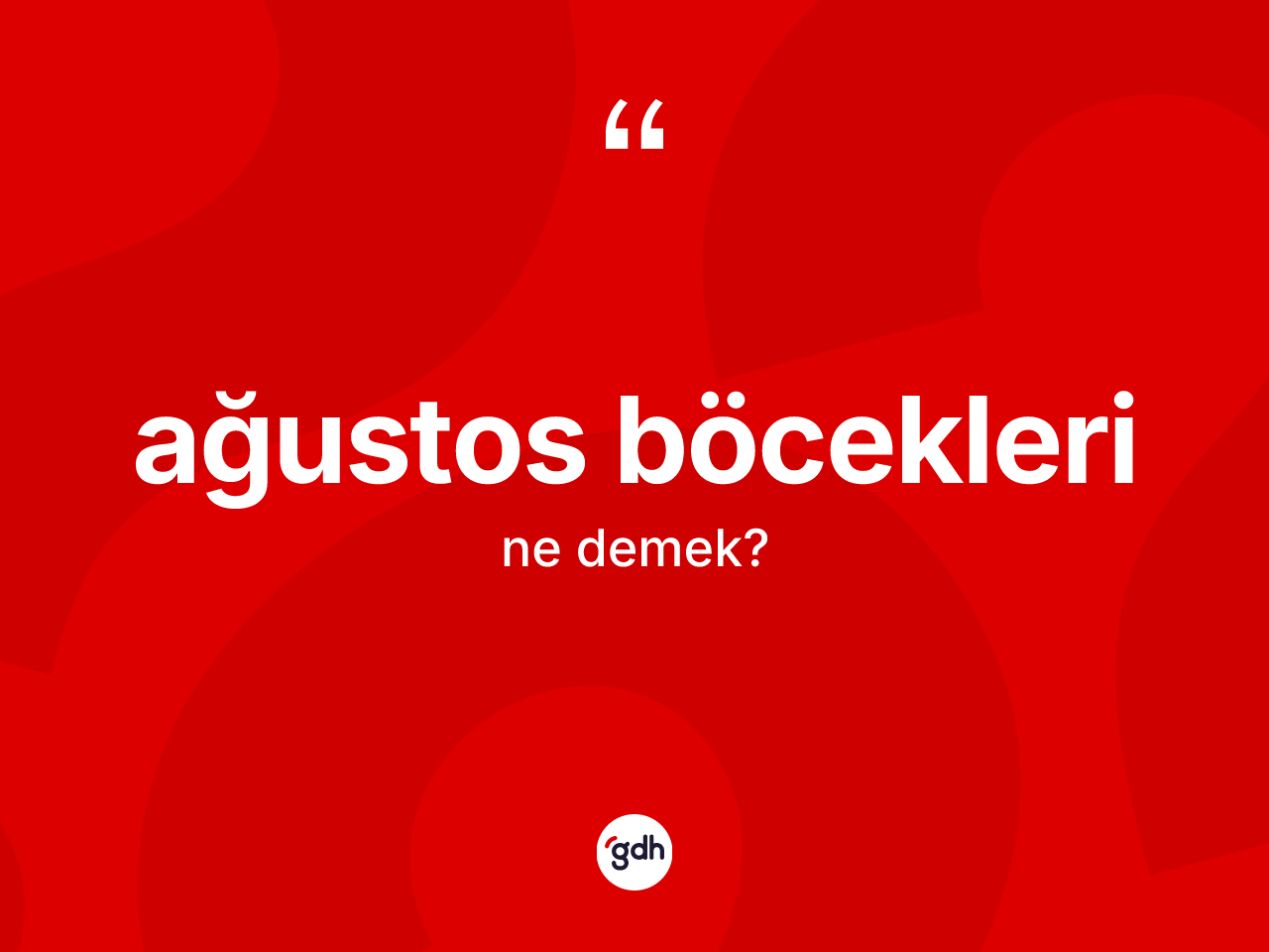 Ağustos böcekleri kelimesinin tanımı nedir? Ağustos böceklerinin sözlükteki anlamı nedir?