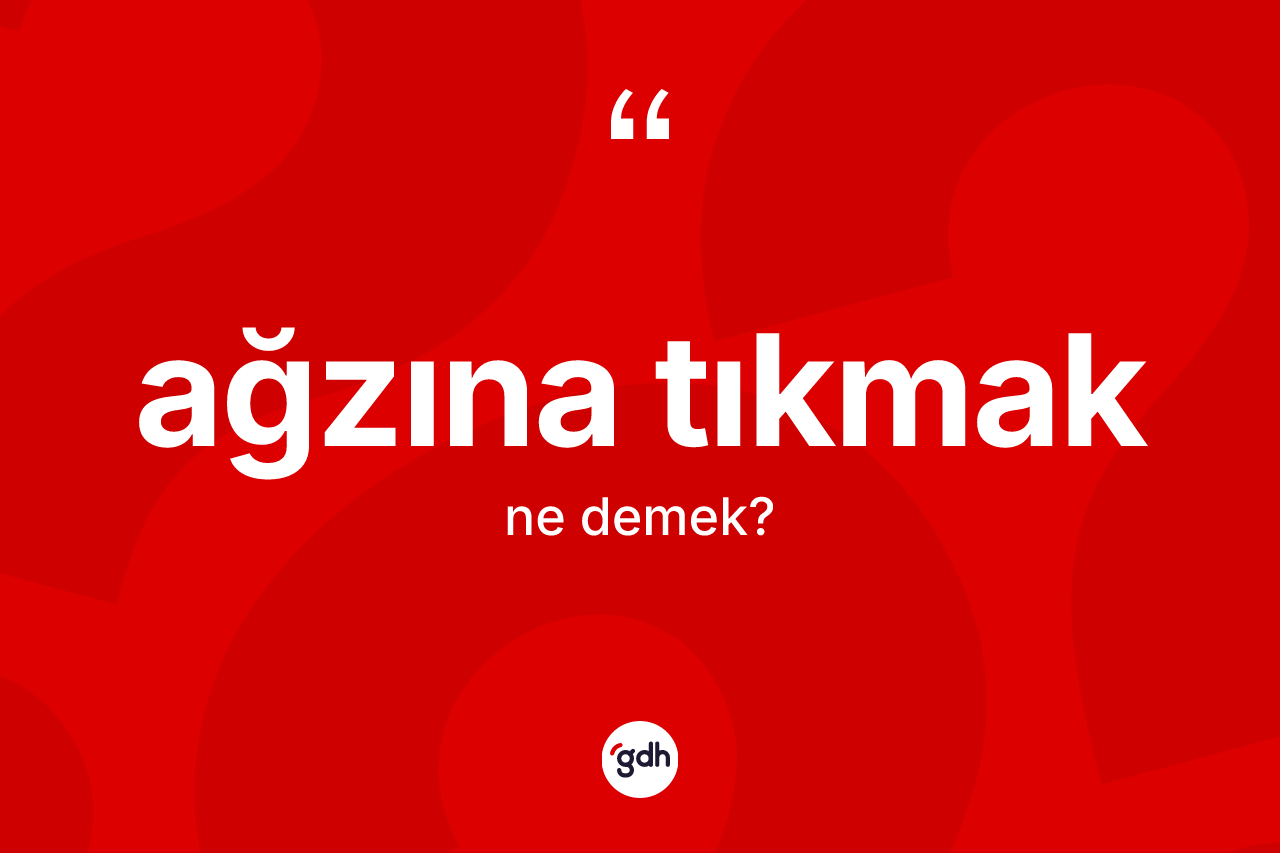 Ağzına tıkmak ifadesinin tanımı nedir?