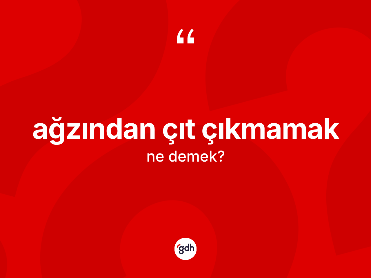 Ağzından çıt çıkmamak ifadesi ne demektir? Ağzından çıt çıkmamak ifadesinin TDK anlamı nedir?