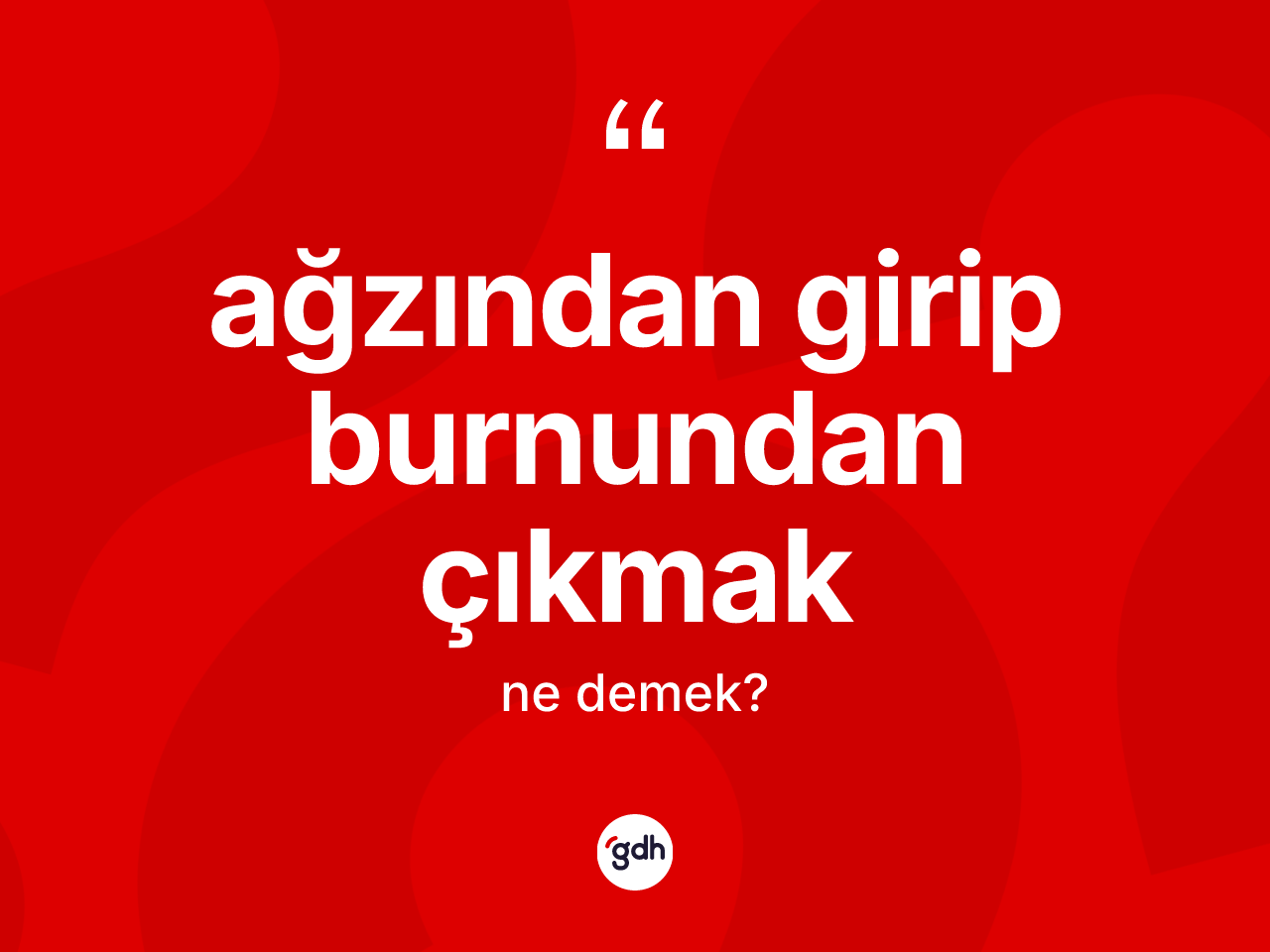 Ağzından girip burnundan çıkmak ifadesinin tanımı nedir? Ağzından girip burnundan çıkmak ifadesinin TDK açıklaması nedir?