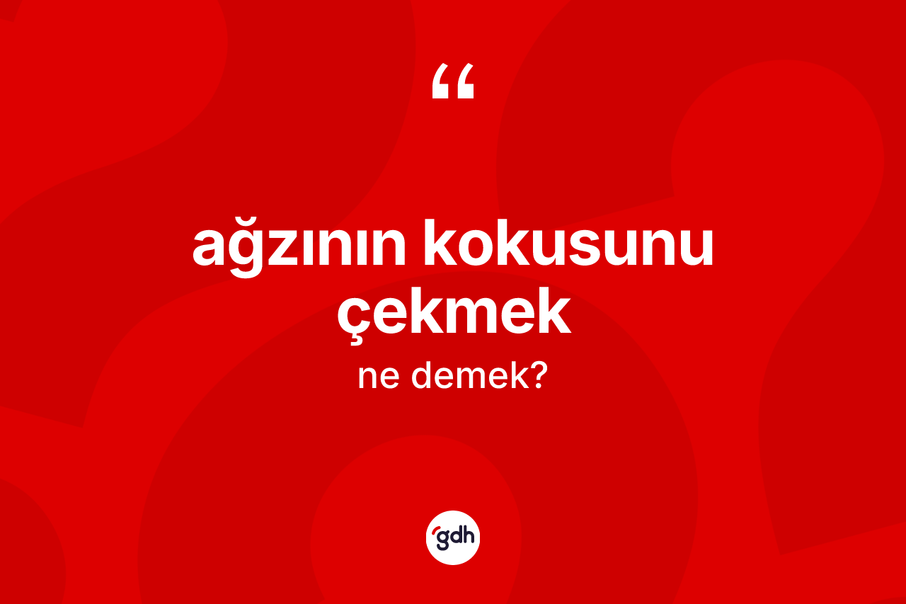 Ağzının kokusunu çekmek ifadesinin sözlükteki anlamı nedir?