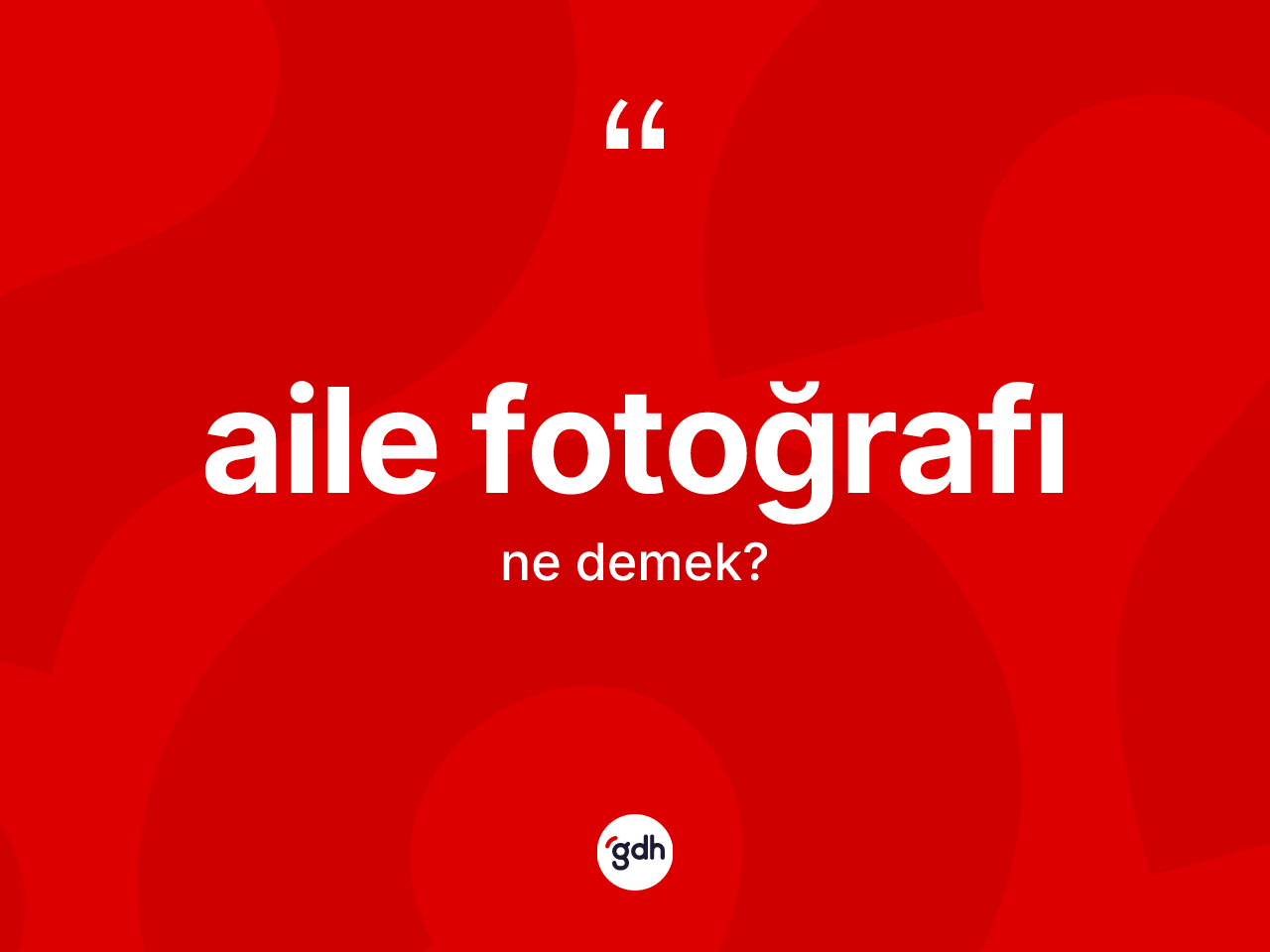 Aile fotoğrafı kelimesinin tanımı nedir? Aile fotoğrafı kelimesinin kaç farklı anlamı var?