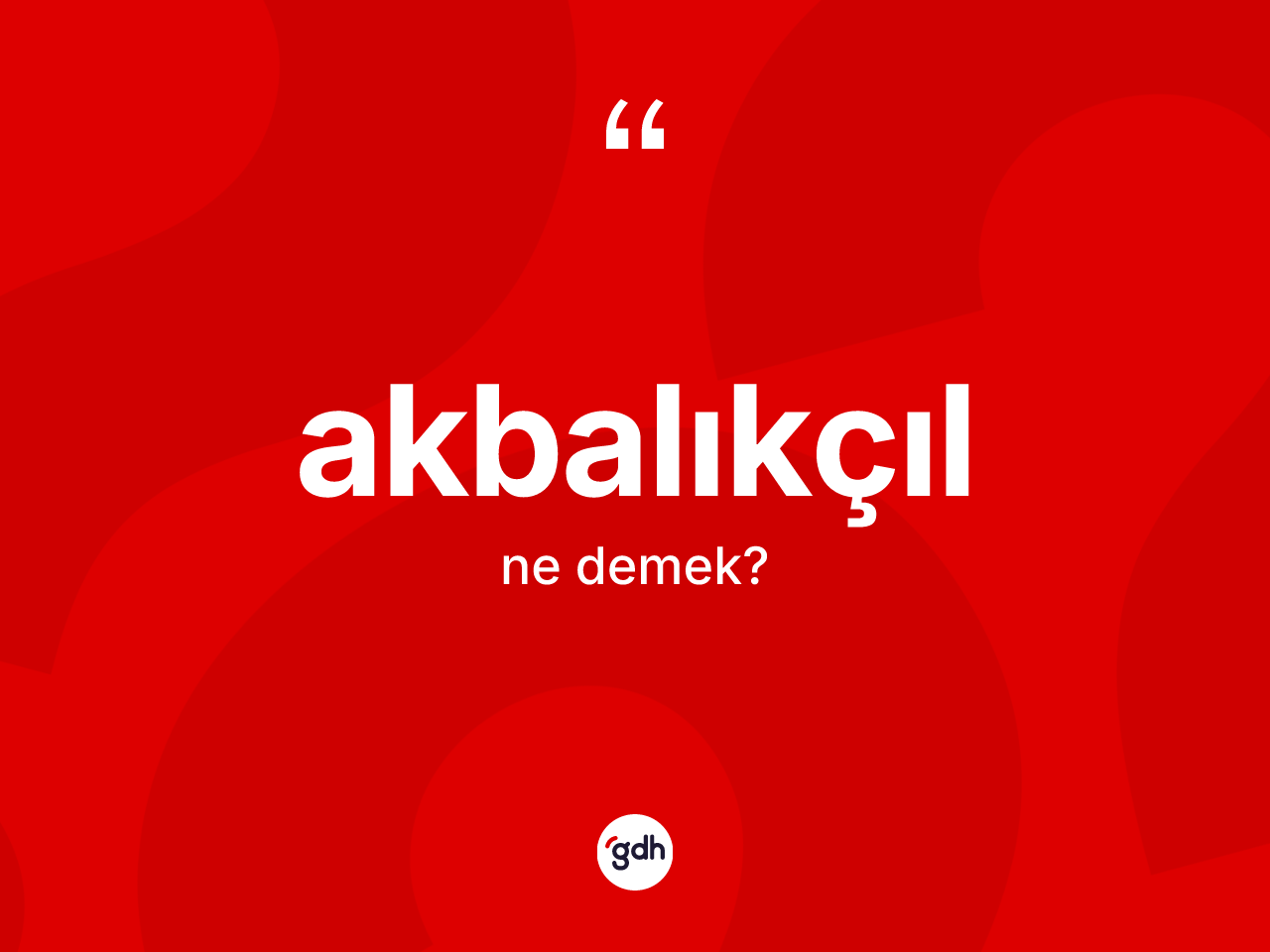 Akbalıkçıl kelimesi ne anlama gelir? Akbalıkçılın sözlükteki anlamı nedir?