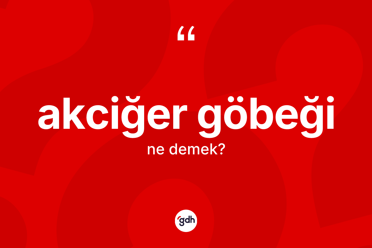 Akciğer göbeği kelimesinin anlamı nedir? Akciğer göbeğinin kısaca tanımı nedir?