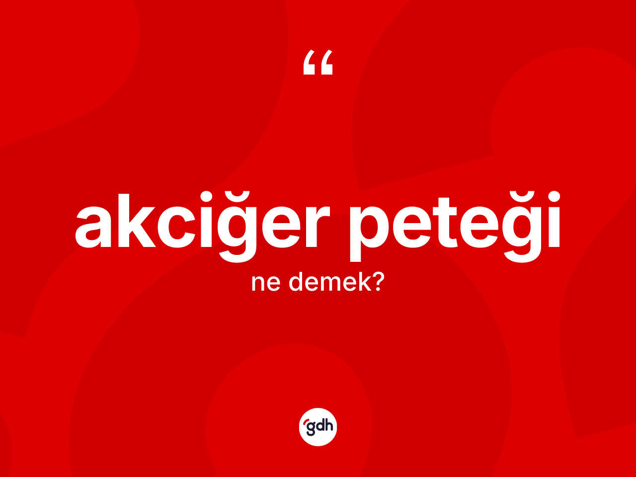 Akciğer peteği kelimesinin tanımı nedir? Akciğer peteğinin sözlükteki anlamı nedir?