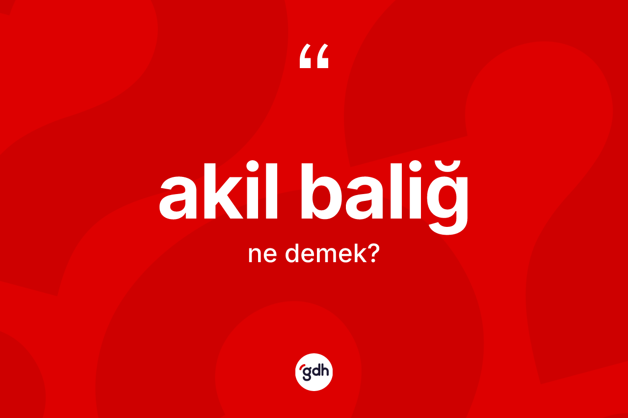 Akil baliğ kelimesinin tanımı nedir? Akil baliğin TDK'ya göre anlamı nedir?