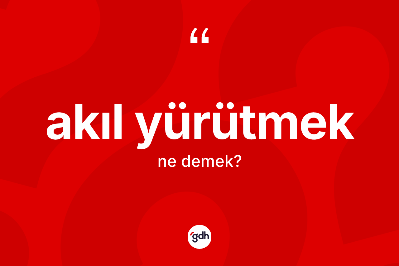 Akıl yürütmek ifadesinin anlamı nedir? Akıl yürütmek ifadesinin kaç farklı anlamı var?