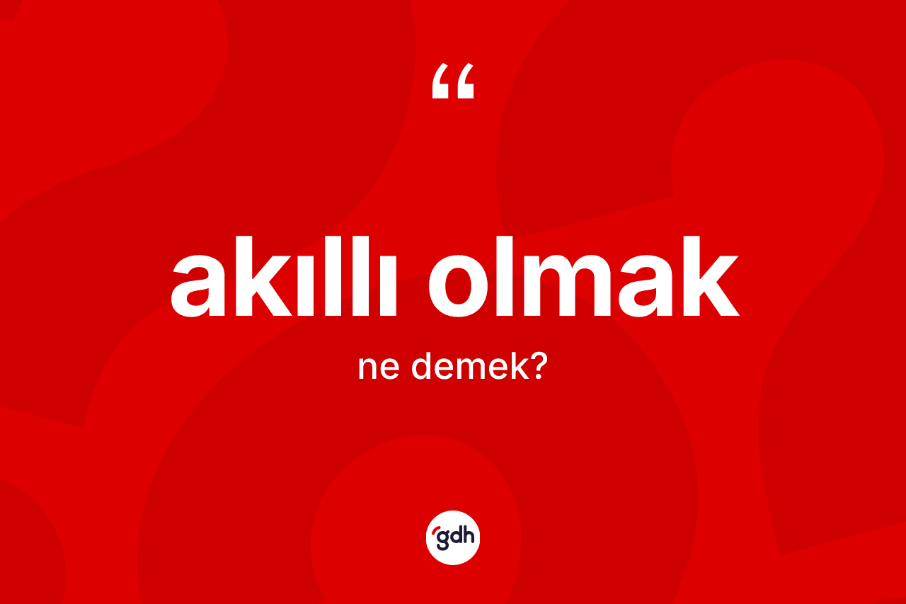 Akıllı olmak ne demektir? Akıllı olmak ifadesinin TDK'ya göre açıklaması nedir?