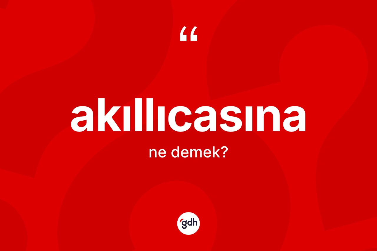 Akıllıcasına kelimesinin tanımı nedir? Akıllıcasına kelimesinin özellikleri nelerdir?