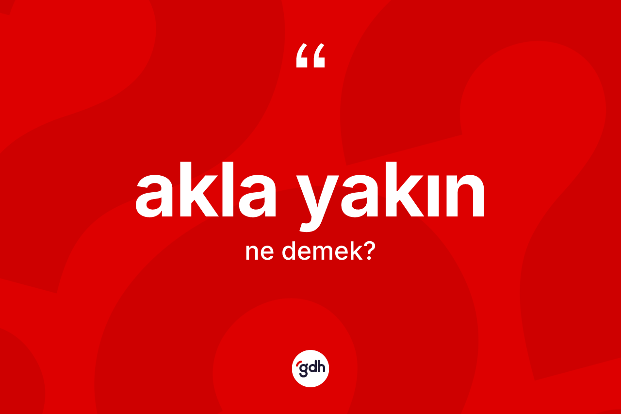 Akla yakın kelimesinin tanımı nedir? Akla yakının sözlükteki anlamı nedir?
