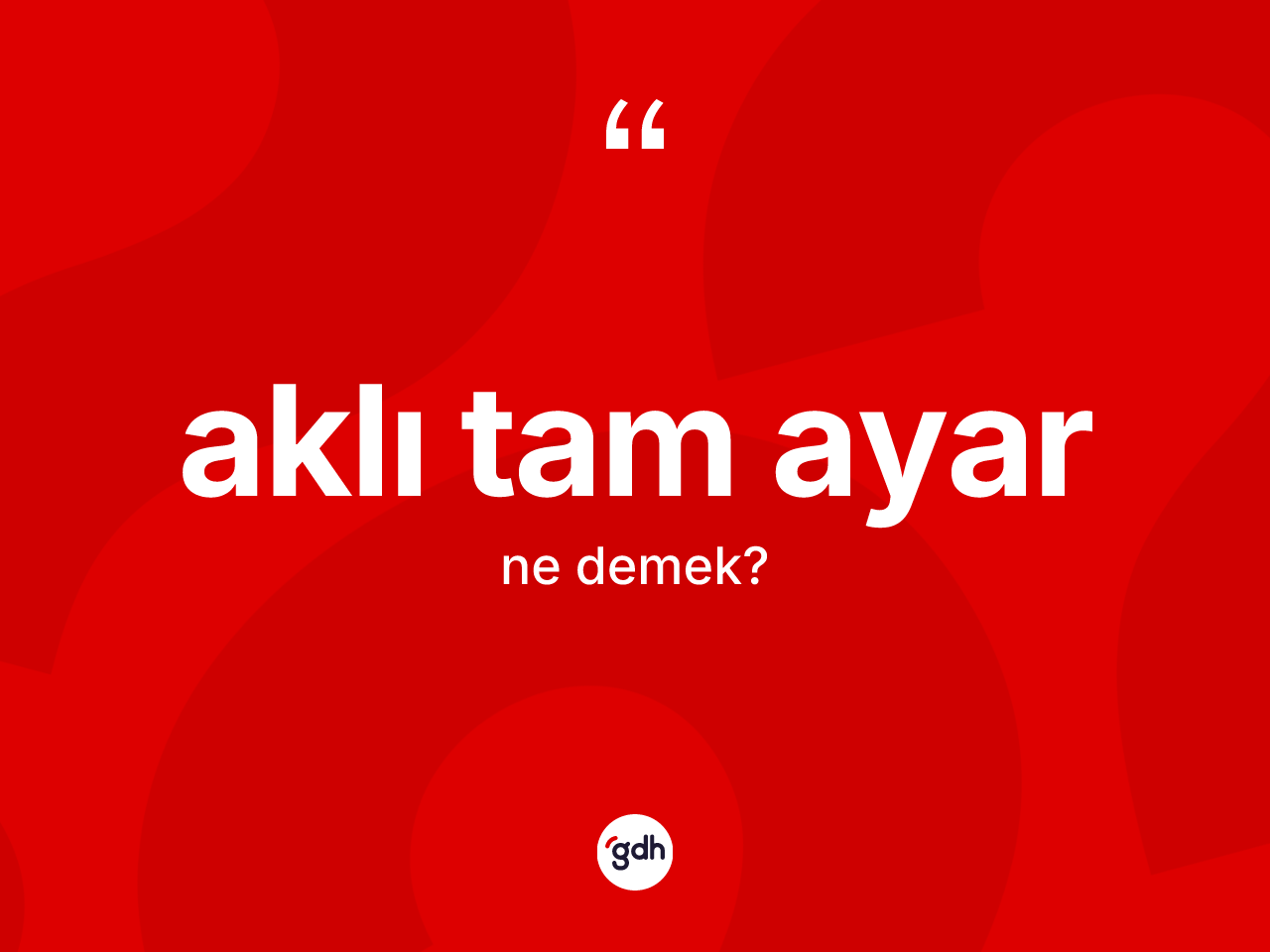 Aklı tam ayar kelimesinin anlamı nedir? Aklı tam ayar kelimesinin TDK'ya göre açıklaması nedir?