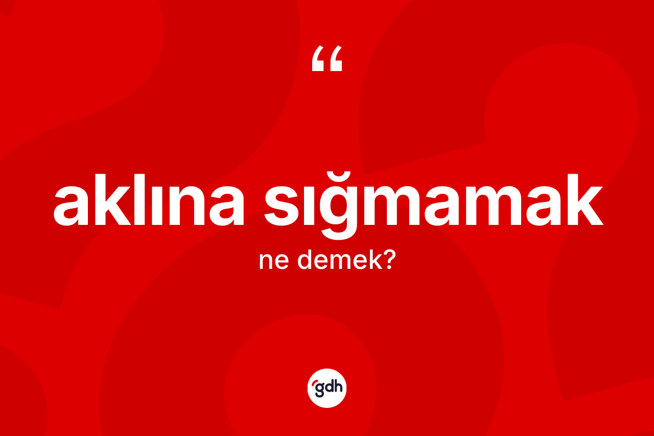 Aklına sığmamak ifadesinin anlamı nedir? Aklına sığmamak sözünün sözlük anlamı nedir?