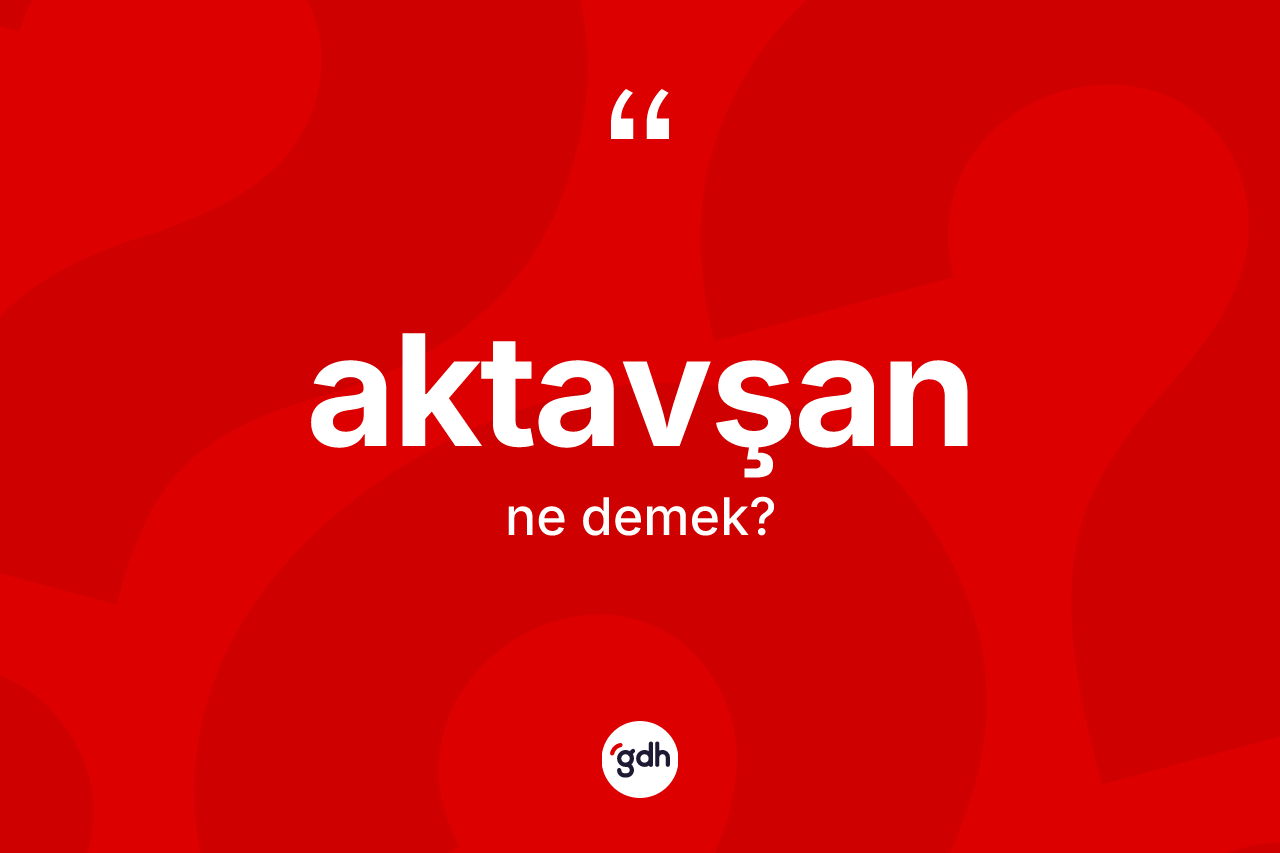 Aktavşan ne demek? Aktavşan kelimesinin TDK anlamı nedir?