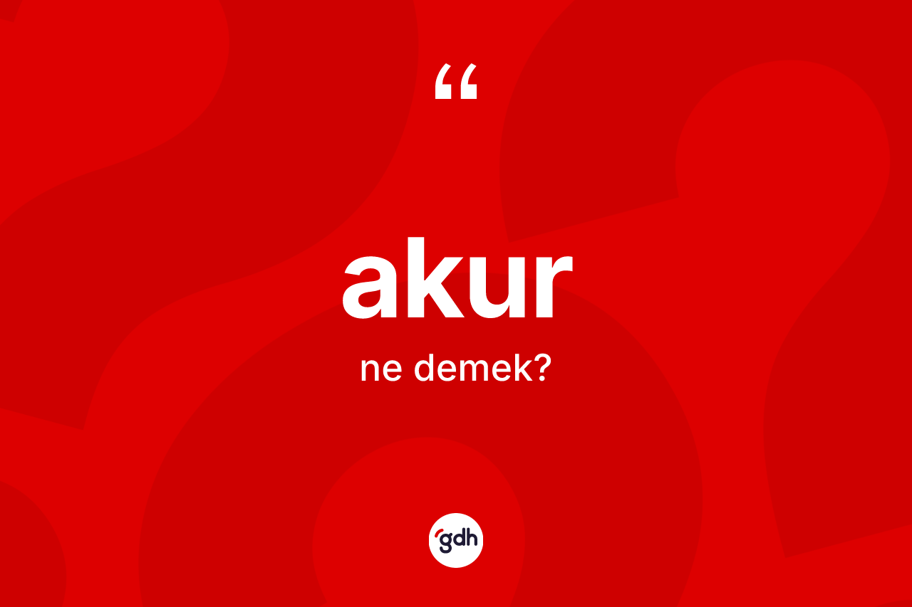 Akur ne anlama gelir? Akur kelimesinin TDK anlamı nedir?