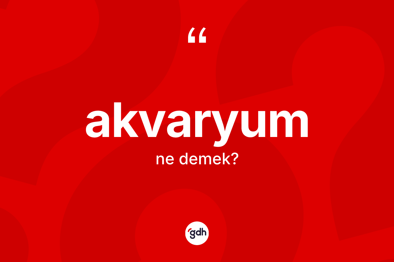 Akvaryum nedir? Akvaryum kelimesinin özellikleri nelerdir?