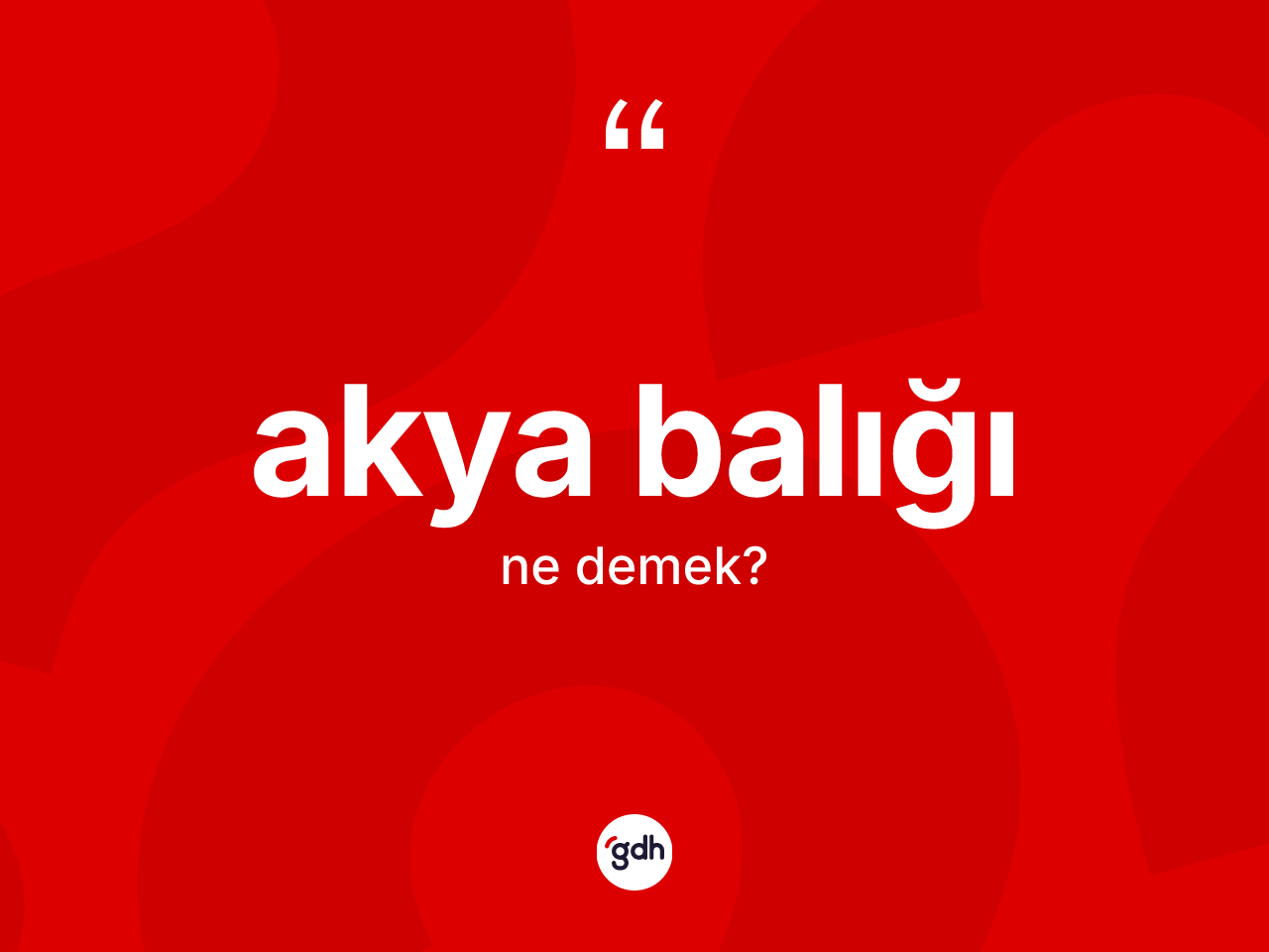 Akya balığı ne anlama gelir? Akya balığının TDK'ya göre anlamı nedir?