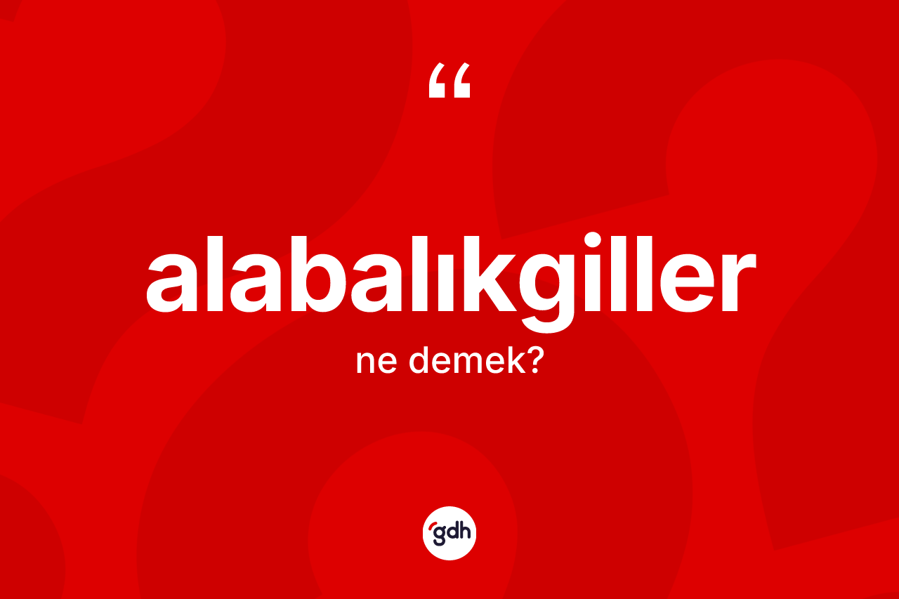 Alabalıkgiller kelimesi ne anlama gelir? Alabalıkgillerin TDK'ya göre anlamı nedir?