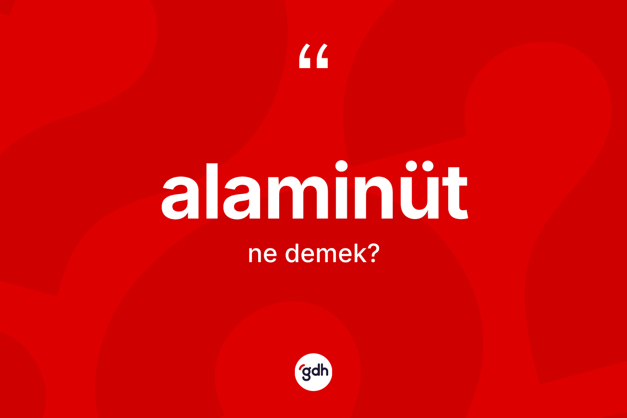 Alaminüt nedir? Alaminütün TDK'ya göre anlamı nedir?