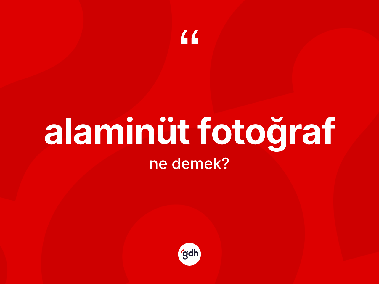 Alaminüt fotoğraf kelimesi ne anlama gelir? Alaminüt fotoğrafın TDK'ya göre anlamı nedir?