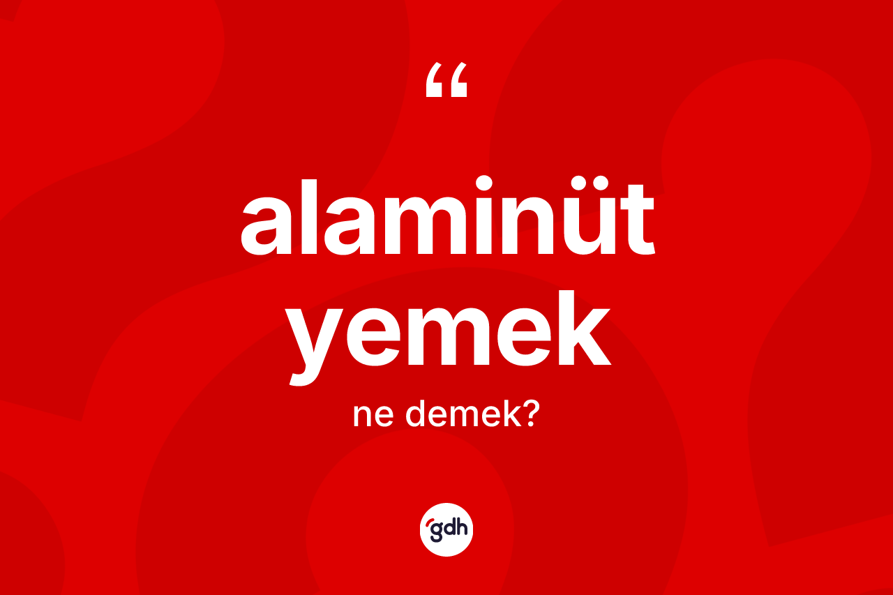 Alaminüt yemek kelimesinin sözlükteki tanımı nedir? Alaminüt yemeğin halk arasındaki kullanımı nasıldır?
